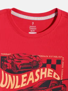 Indian Terrain Boys Printed Pure Cotton T-shirt
