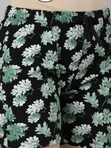 TWIN BIRDS Women Printed Pure Cotton Lounge Shorts
