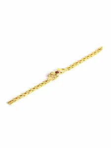 EL REGALO Men Gold-Plated Stainless Steel Link Bracelet