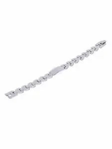 EL REGALO Men Silver-Plated Link Bracelet