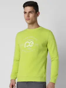 Peter England Casuals Typography Printed Crew Neck Pullover Sweatshirt