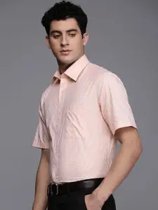 Louis Philippe Pure Cotton Classic Opaque Checked Formal Shirt