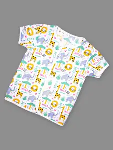 Born Babies Infant Boy Organic Cotton Printed Top with Shorts