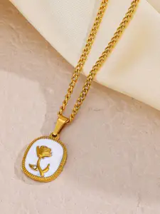 MYKI Gold-Plated CZ-Studded Pendant