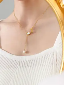 MYKI Gold-Plated CZ Studded Pendant