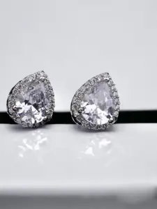 Mirana Silver-Plated CZ Studded Pendant Set