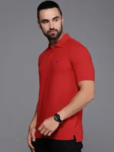 Louis Philippe Solid Polo Collar Casual T-shirt