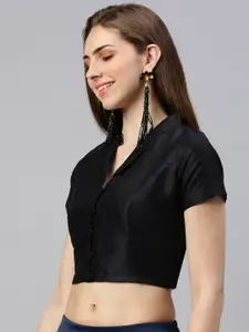 De Moza V-Neck Short Sleeves Saree Blouse