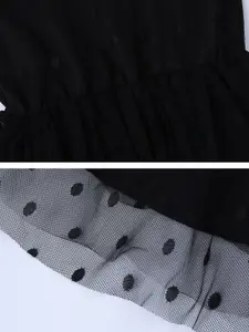 StyleCast Girls Black Self Design Fit & Flare Dress