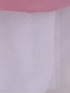 StyleCast Girls Fuchsia & White Embellished Bow Detail Net Balloon Dress
