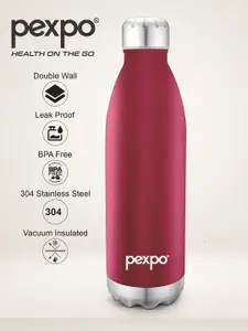 Pexpo Electro Crimson Red Thermosteel ISI Certified 24 Hrs Hot Flask Water Bottle 1500ml