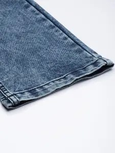 WROGN Men Straight Fit Heavy Fade Acid Wash Stretchable Jeans