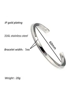 MEENAZ Men Silver-Plated Kada Bracelet