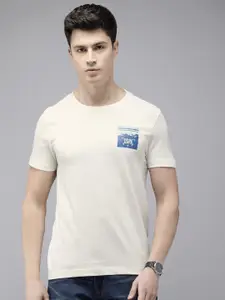 U.S. Polo Assn. Denim Co. Men Brand Logo Printed Pure Cotton Slim Fit T-shirt