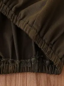 StyleCast Girls Green Boat Neck Bell Sleeve Top with Shorts