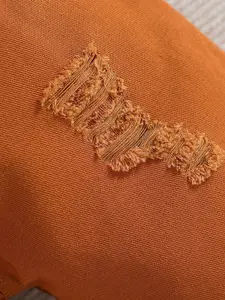 StyleCast Boys Orange-Coloured Mid-Rise Rapid-Dry Denim Shorts