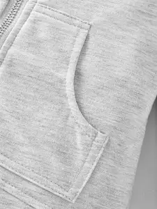 StyleCast Grey Boys Hooded Cotton Front-Open Sweatshirt