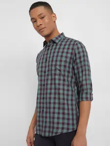Allen Solly Checked Slim Fit Pure Cotton Casual Shirt