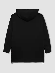 DeFacto Long Sleeves Hooded Longline Sweatshirt