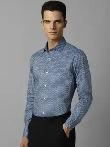 Louis Philippe Micro Ditsy Printed Long Sleeves Pure Cotton Formal Shirt