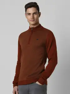 Peter England Casuals Geometric Printed Acrylic Pullover Sweater