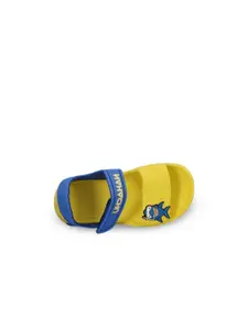 Yellow Bee Boys Shark Rubber Sliders