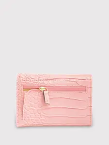 Caprese Women Textured Leather Two Fold Wallet