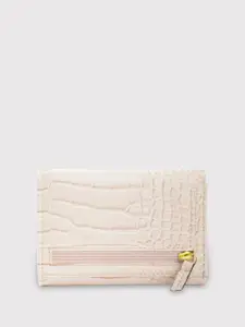 Caprese Women Textured Leather Two Fold Wallet