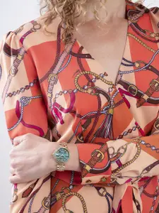 GC Women Embellished Stainless Steel Bracelet Style Straps Analogue Watch-Z01006L9MF