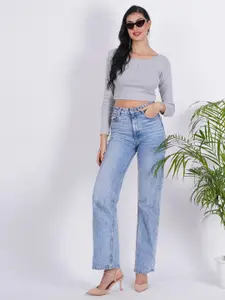 SIGHTBOMB Cotton Crop Fitted Top