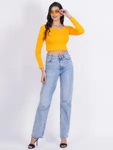 SIGHTBOMB Cotton Crop Fitted Top