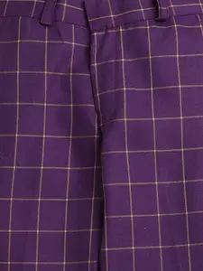 BAESD Boys Silk Cotton Shirt & Check Trousers With Suspenders