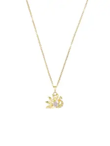 Ramdev Art Fashion Jwellery Gold-Plated Pendant With Chain
