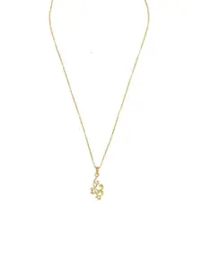 Ramdev Art Fashion Jwellery Gold Plated Pendant With Chain