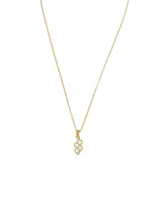 Ramdev Art Fashion Jwellery Gold-Plated Stone-Studded Pendant With Chain