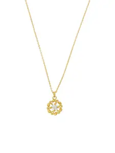 Ramdev Art Fashion Jwellery Gold-Plated Pendant With Chain