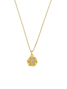 Ramdev Art Fashion Jwellery Gold-Plated Pendant With Chain