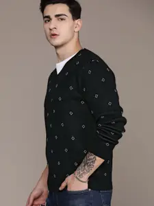 Roadster Men Printed Sweater Vest