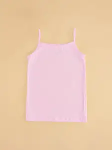 Pantaloons Junior Girls Pack Of 2 Cotton Sleeveless Non Padded Camisoles
