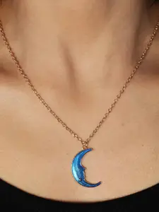 VAGHBHATT Gold-Plated Stone Studded Pendant With Chain