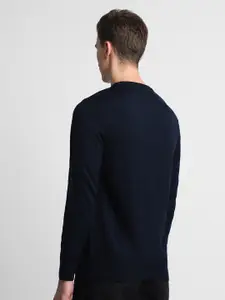 Dennis Lingo Round Neck Acrylic Pullover Sweater