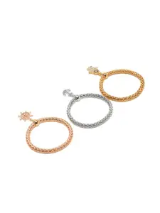 YouBella Set Of 3 Gold-Plated Charm Bracelet