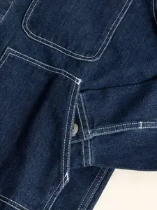 Snitch Blue Spread Collar Lightweight Cotton Denim Jacket