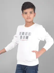 Crimsoune Club Boys Typography Printed Cotton Sweatshirt