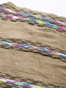 SHOWOFF Self Design Longline Fringed Acrylic Poncho