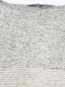 SHOWOFF Colourblocked Asymmetric Acrylic Poncho With Fringed Detail