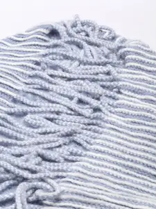 SHOWOFF Self Design Striped Front-Open Acrylic Poncho