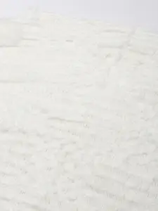 SHOWOFF Open Knit Self Design Acrylic Poncho With Fringed Detail