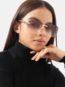 HAUTE SAUCE by  Campus Sutra HAUTE SAUCE by Campus Sutra Women Browline Sunglasses with Polarised Lens AW23_HSSG2294