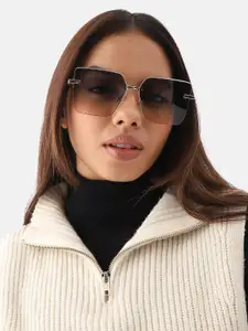 HAUTE SAUCE by  Campus Sutra HAUTE SAUCE by Campus Sutra Women Fashion With Polarised Lens Oversized Sunglasses